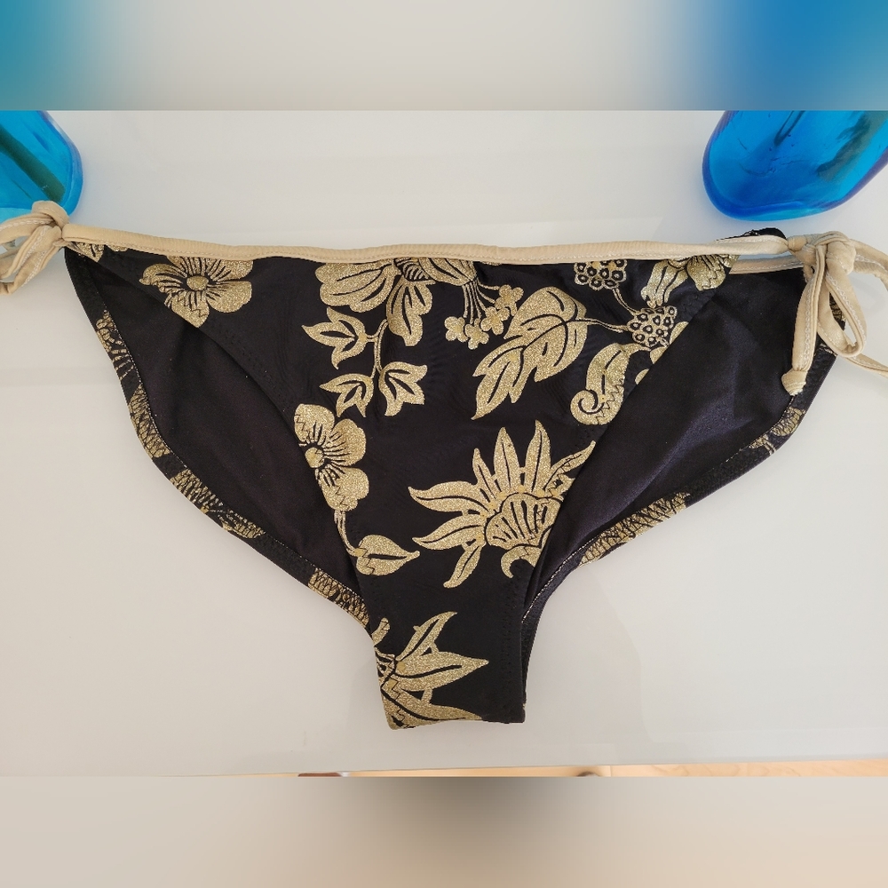 Bikini bottom - gold and black